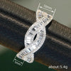 Wholesale Women's Elegant Geometric Cross Copper Ring Set With Zirconia