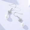 Wholesale Women's Elegant Geometric Four Leaf Clover Electroplated Sterling Silver Earrings