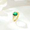 Wholesale Women's Elegant Geometric Gas Inlaid Zircon Diamond Ring Copper Electroplated 18K Real Gold