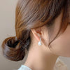 Wholesale Women's Elegant Geometric Imitation Pearl Earrings Copper With Zirconia Design