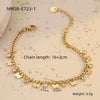 Wholesale Women's Elegant Geometric Love Heart Butterfly Pendant Bracelet In Stainless Steel With 18K Gold Electroplating