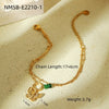 Wholesale Women's Elegant Geometric Love Heart Butterfly Pendant Bracelet In Stainless Steel With 18K Gold Electroplating