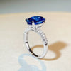 Wholesale Women's Elegant Geometric S925 Silver Ring With High Carbon Diamond Zircon Inlay And Electroplating Treatment