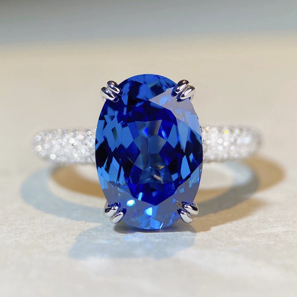 Wholesale Women's Elegant Geometric S925 Silver Ring With High Carbon Diamond Zircon Inlay And Electroplating Treatment