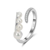 Wholesale Women's Elegant Geometric Silver 925 Electroplated Ring Jewelry