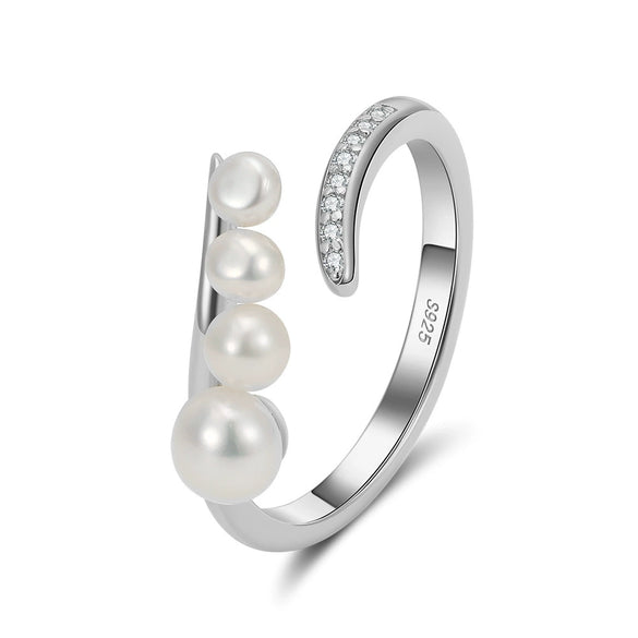 Wholesale Women's Elegant Geometric Silver 925 Electroplated Ring Jewelry