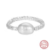 Wholesale Women's Elegant Geometric Silver 925 Electroplated Ring Jewelry