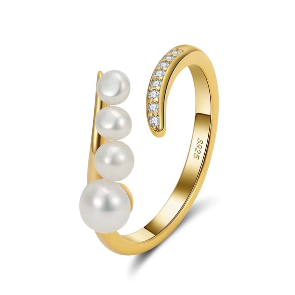 Wholesale Women's Elegant Geometric Silver 925 Electroplated Ring Jewelry