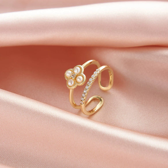 Wholesale Women's Elegant Geometric Silver 925 Electroplated Ring Jewelry