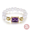 Wholesale Women's Elegant Geometric Silver 925 Electroplated Ring Jewelry