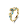 Wholesale Women's Elegant Geometric Silver 925 Electroplated Ring Jewelry