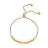Wholesale Women's Elegant Geometric Stainless Steel Beaded Bracelet With Vacuum Plating Original Design