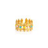 Wholesale Women's Elegant Geometric Stainless Steel Goldplated Ring
