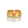 Wholesale Women's Elegant Geometric Stainless Steel Goldplated Ring