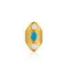 Wholesale Women's Elegant Geometric Stainless Steel Goldplated Ring