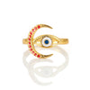 Wholesale Women's Elegant Geometric Stainless Steel Goldplated Ring