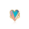 Wholesale Women's Elegant Geometric Stainless Steel Goldplated Ring