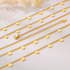 Wholesale Women's Elegant Light Luxury Style Peach Blossom Pendant Clavicle Necklace Titanium Steel Electroplated 18K Gold