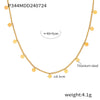 Wholesale Women's Elegant Light Luxury Style Peach Blossom Pendant Clavicle Necklace Titanium Steel Electroplated 18K Gold