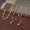 Wholesale Women's Elegant Light Luxury Titanium Steel 18K Gold Plated Anklet With Love And Geometric Pattern
