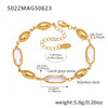 Wholesale Women's Elegant Luxury Stainless Steel And Crystal Glass Geometric Splicing Anklet Jewelry