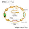 Wholesale Women's Elegant Luxury Stainless Steel And Crystal Glass Geometric Splicing Anklet Jewelry