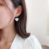 Wholesale Women's Elegant Minimalist Heartshaped Environmental Protection Copper Earrings With Electroplating