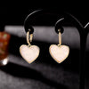 Wholesale Women's Elegant Minimalist Heartshaped Environmental Protection Copper Earrings With Electroplating