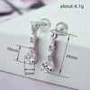 Wholesale Women's Elegant Natural Copper Dropshaped Zircon Earrings