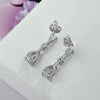 Wholesale Women's Elegant Natural Copper Dropshaped Zircon Earrings