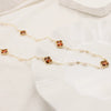 Wholesale Women's Elegant Natural Pearl Bamboo Chain Geometric Style Sweater Chain Necklace 18K Real Gold Electroplated