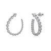 Wholesale Women's Elegant S925 Sterling Silver Ushaped Earrings With Geometric And Letter Patterns Electroplated
