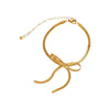 Wholesale Women's Elegant Simple Versatile Titanium Steel Bracelet With Heart Shape Flower Bow Tie Pattern Electroplated