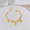 Wholesale Women's Elegant Simple Versatile Titanium Steel Bracelet With Heart Shape Flower Bow Tie Pattern Electroplated