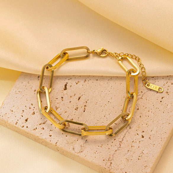Wholesale Women's Elegant Simple Versatile Titanium Steel Bracelet With Heart Shape Flower Bow Tie Pattern Electroplated
