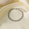 Wholesale Women's Elegant Simple Versatile Titanium Steel Bracelet With Heart Shape Flower Bow Tie Pattern Electroplated