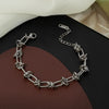 Wholesale Women's Elegant Simple Versatile Titanium Steel Bracelet With Heart Shape Flower Bow Tie Pattern Electroplated