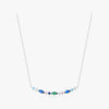 Wholesale Women's Elegant 925 Sterling Silver Flower Pattern Inlay Zircon Cross Chain Necklace