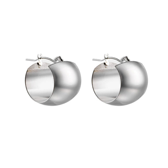 Wholesale Women's Elegant Unique Earrings With Golden Ball Ear Buckle Titanium Steel Material Geometric Pattern 18K Gold Plated