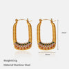 Wholesale Women's Elegant Ushaped Stainless Steel 18K Gold Plated Microinlaid Retro Twist Snail Shell Earrings