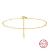 Wholesale Women's Elegant Wave Pattern S925 Sterling Silver Anklet
