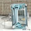 Wholesale Women's Engagement Ring Copper Plated Platinum Imitation Topaz Zircon Geometric Style Jewelry
