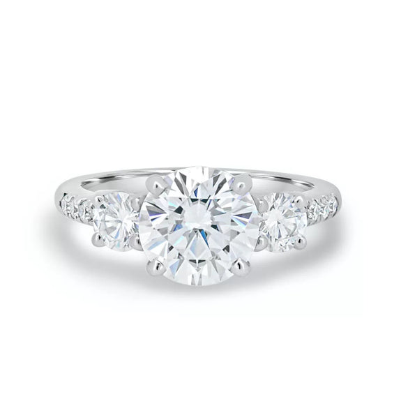 Wholesale Women's Engagement Wedding Ring Copper Geometric Microinlaid Zircon