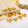 Wholesale Women's English Letter Geometric Stainless Steel Electroplated Ring Jewelry