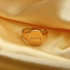 Wholesale Women's English Letter Geometric Stainless Steel Electroplated Ring Jewelry