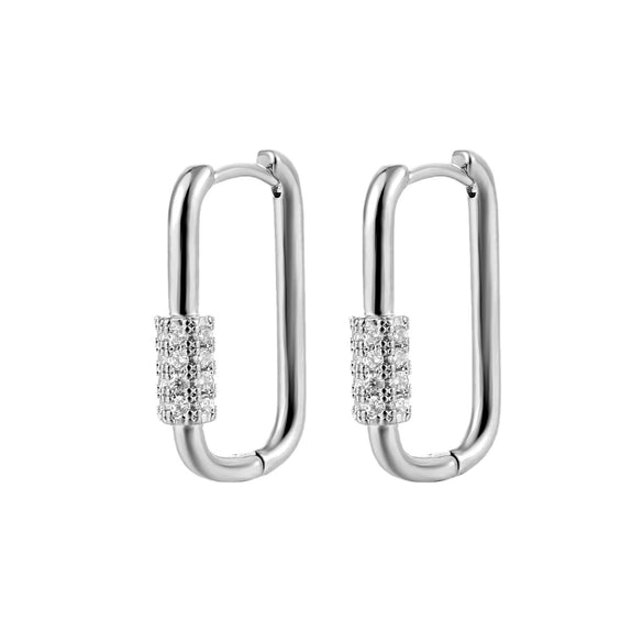 Wholesale Women's Environmental Protection Copper Ushaped Geometric Earrings With Electroplating