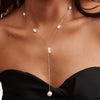 Wholesale Women's Exaggerate Geometric Style S925 Sterling Silver Electroplated Yshaped Long Clavicle Necklace