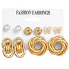 Wholesale Women's Exaggerated Creative Personality Fashion Alloy Inlaid Rhinestone Big Circle Geometric Electroplated Earrings