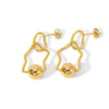 Wholesale Women's Exaggerated Geometric Copper Earrings With Electroplating Design