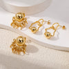 Wholesale Women's Exaggerated Geometric Copper Earrings With Electroplating Design